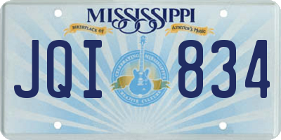 MS license plate JQI834