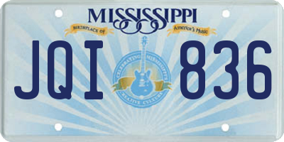 MS license plate JQI836