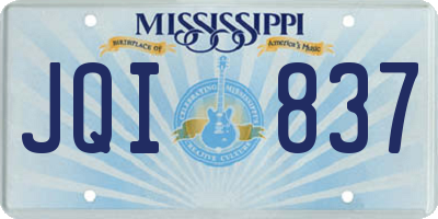 MS license plate JQI837