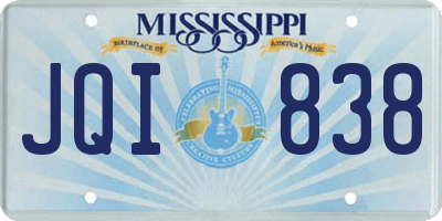 MS license plate JQI838