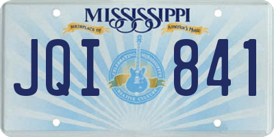 MS license plate JQI841