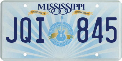 MS license plate JQI845
