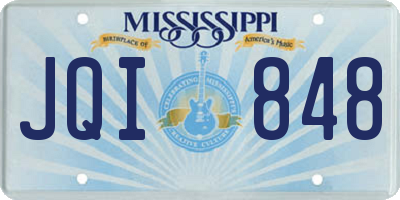 MS license plate JQI848