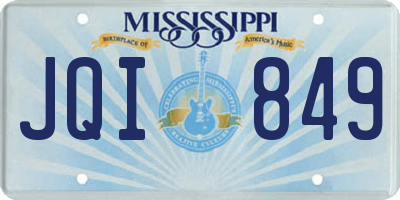 MS license plate JQI849