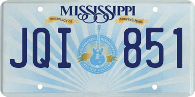MS license plate JQI851