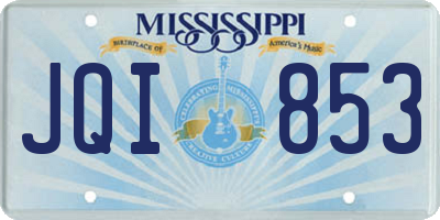 MS license plate JQI853