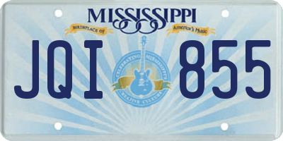 MS license plate JQI855