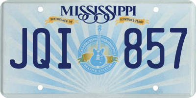 MS license plate JQI857