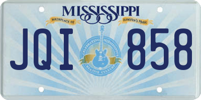 MS license plate JQI858