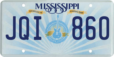 MS license plate JQI860