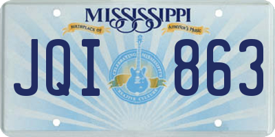 MS license plate JQI863