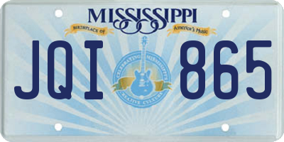 MS license plate JQI865