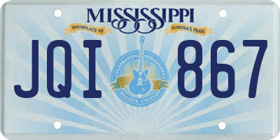 MS license plate JQI867