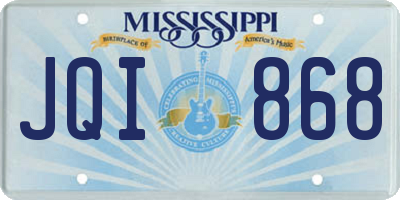 MS license plate JQI868