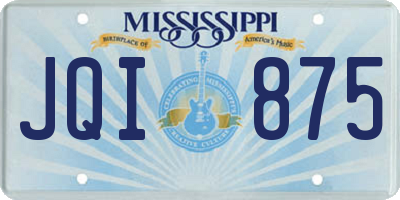 MS license plate JQI875