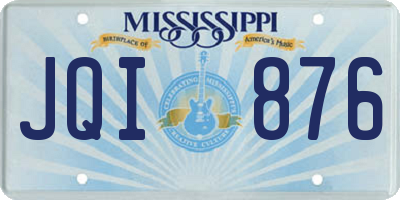 MS license plate JQI876