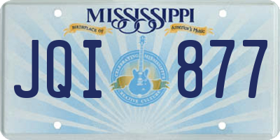 MS license plate JQI877