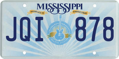 MS license plate JQI878