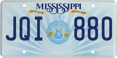 MS license plate JQI880