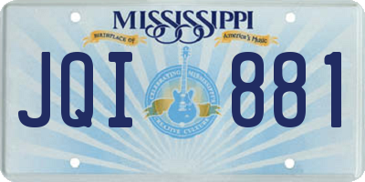 MS license plate JQI881