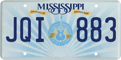 MS license plate JQI883