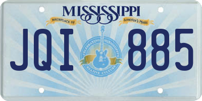 MS license plate JQI885