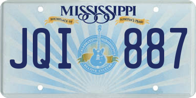 MS license plate JQI887