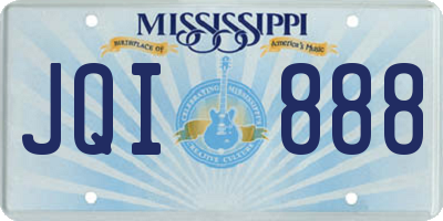 MS license plate JQI888