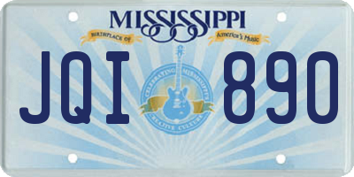 MS license plate JQI890