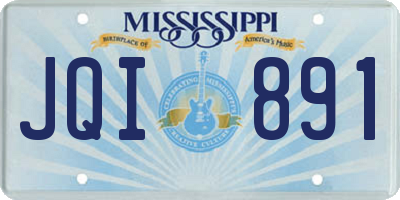 MS license plate JQI891