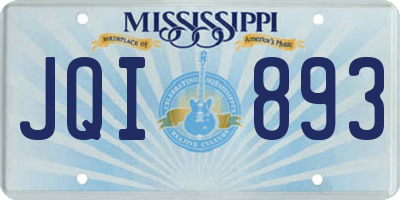 MS license plate JQI893