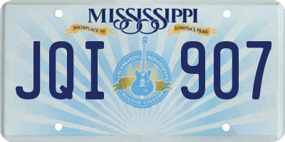 MS license plate JQI907