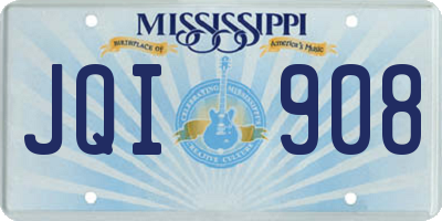 MS license plate JQI908