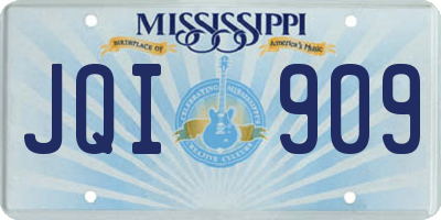 MS license plate JQI909