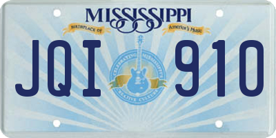 MS license plate JQI910