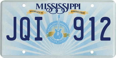 MS license plate JQI912