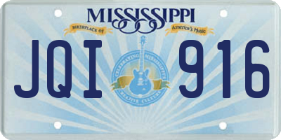 MS license plate JQI916