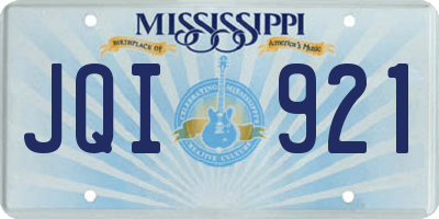 MS license plate JQI921