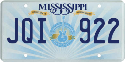 MS license plate JQI922