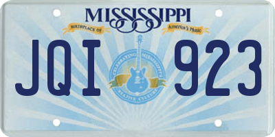 MS license plate JQI923