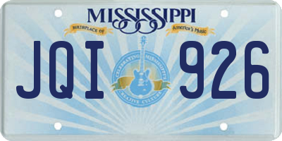 MS license plate JQI926