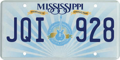 MS license plate JQI928