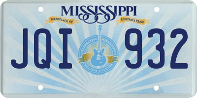 MS license plate JQI932