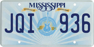 MS license plate JQI936