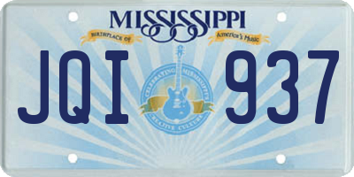 MS license plate JQI937