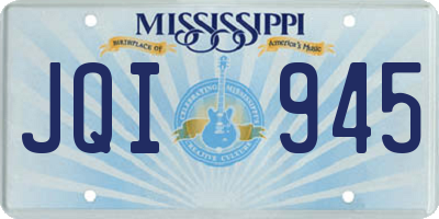 MS license plate JQI945