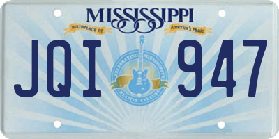 MS license plate JQI947
