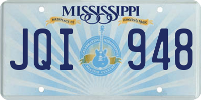 MS license plate JQI948