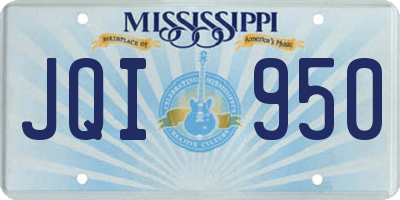 MS license plate JQI950