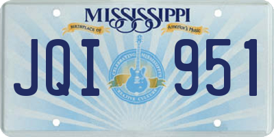 MS license plate JQI951